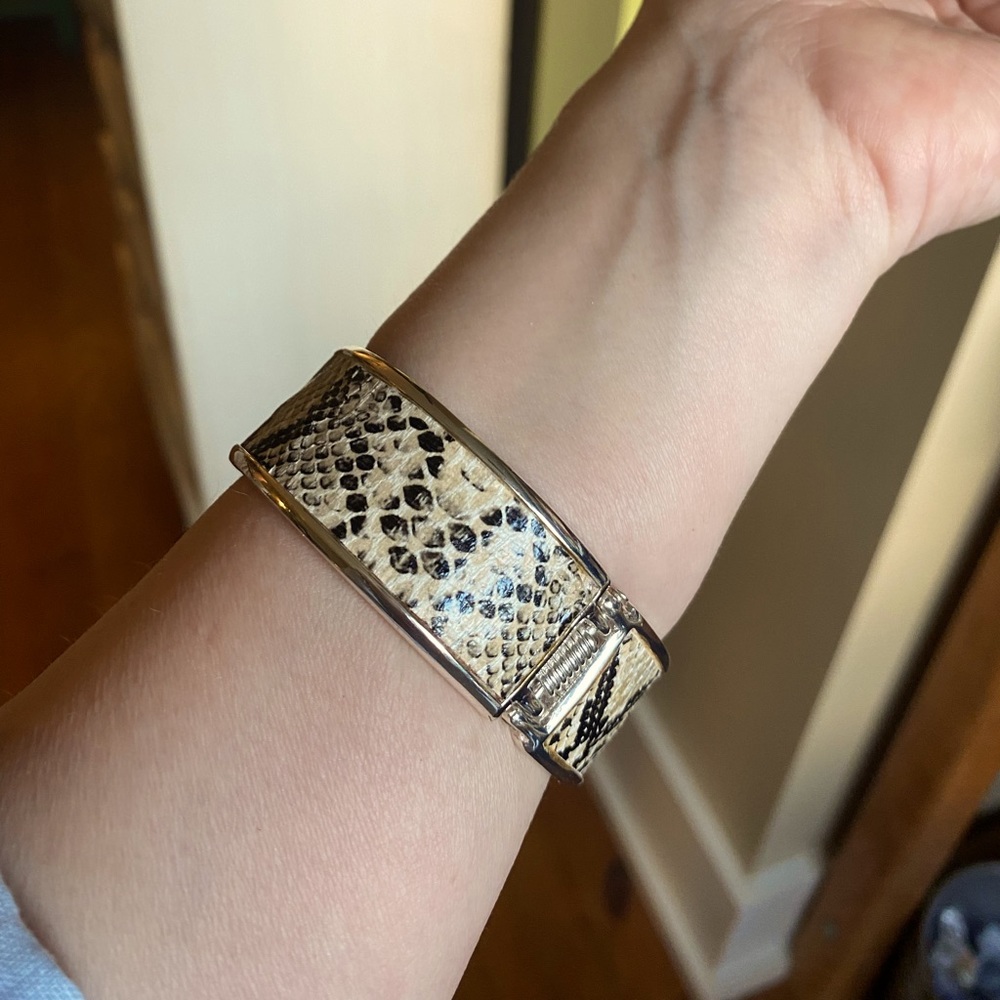 Snakeskin Print Bangle Bracelet